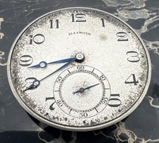 1921 Illinois 12s 19j Grade 406 Model 3 Pocket Watch Movement Parts or Repair