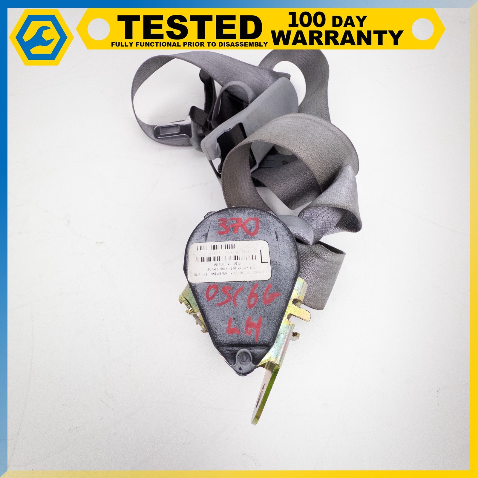 05-13 CHEVROLET CORVETTE C6 FRONT LEFT DRIVER SIDE SEAT BELT RETRACTOR OEM
