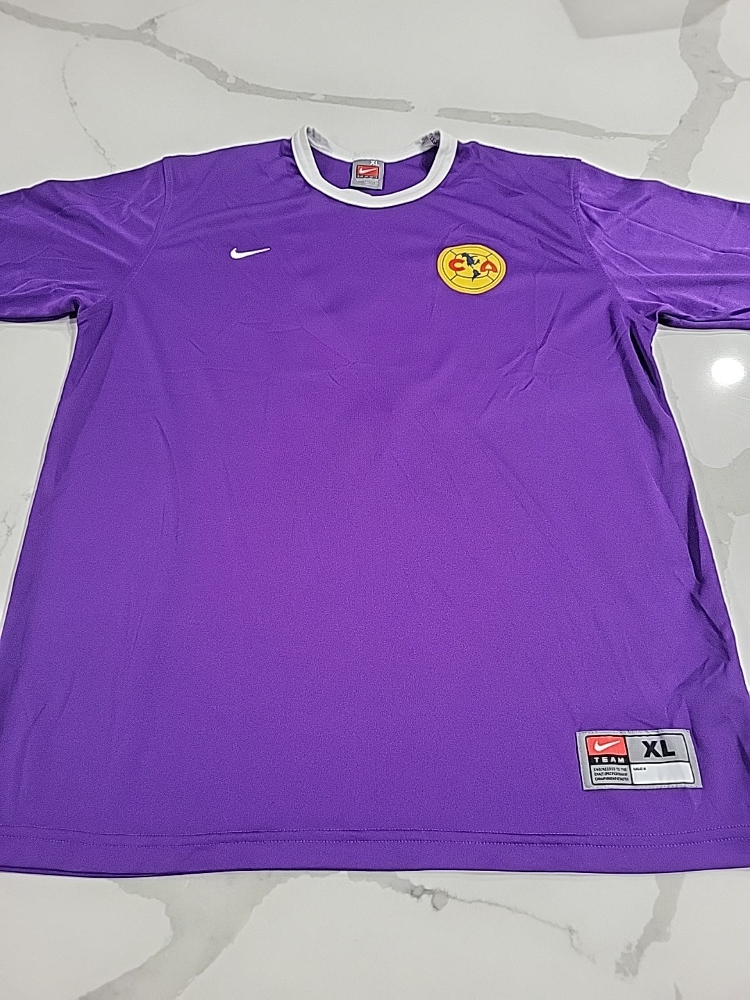 Vintage Nike Club America Purple 90s Unisex Soccer Jersey Size Adult XL