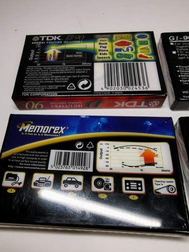 TDK JVC Memorex - 90 Mins Audio Media Recording Cassette Tapes *NEW & SEALED* - Picture 3 of 5