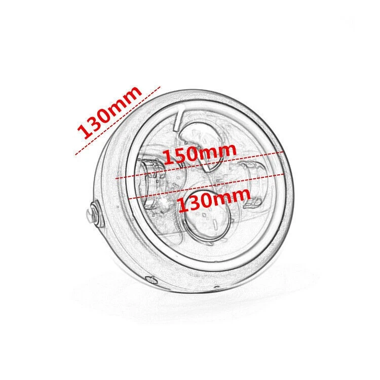 5.75" Universal Headlight LED Projector fit for Honda CB1000R Harley CVO Softail - Image 2 of 4