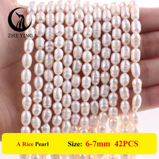 AAA Natural Freshwater Pearl Rice Flat round Shape Irregular Beads for Jewelry M