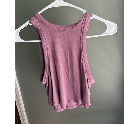 lululemon athletica Ribbed Modal Tank Top Purple 6 Slim Fit Stretch