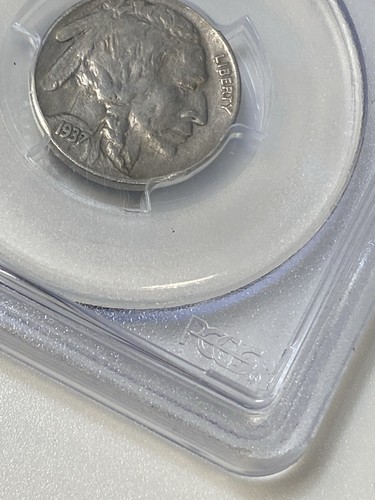 1937 D 5c 5 Cent "Buffalo Nickel" Flat Ground PCGS XF45 Mint Error. 3 Legs - Picture 8 of 12