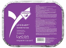 LycoJet Lavender Hard Wax Brick 1kg (2.2 lbs)  Sensitive Skin, Stripless Formula