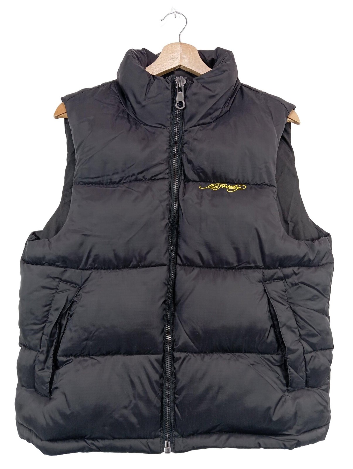 ED HARDY Steppweste Damen Weste Gr. DE 38 schwarz Casual-Look