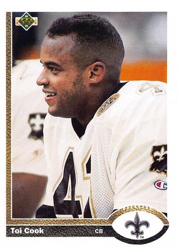 Toi Cook 1991 Upper Deck 682 New Orleans Saints Rookie Football Card - Picture 1 of 2