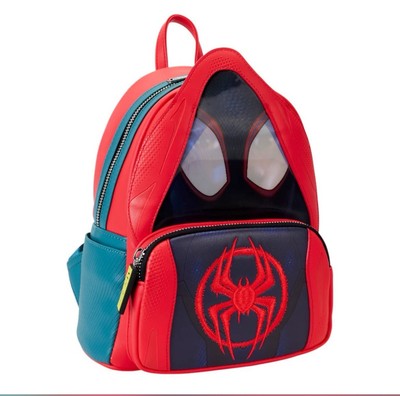 Marvel Spiderman Loungefly Mini Backpack Spider Verse Miles Morales Lenticular