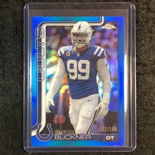 2025 Topps Chrome Football DEFOREST BUCKNER Base Blue 92/150 #133