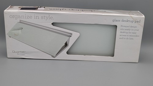 Almohadilla para computadora de escritorio Quartet Glass borrado en seco 18 x 6 blanca 32318 - Imagen 1 de 7