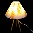 1 Set Bouffant Paper Wooden Umbrella Design Bedside Lamp Bedside Lamp