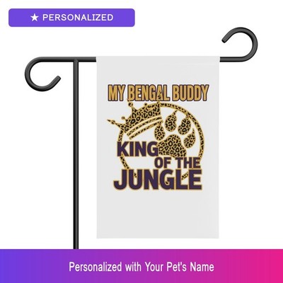Custom Bengal Cat Pet Lover Garden Flag Personalized Name Yard Easter Gift