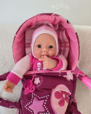 Bayer Puppe Babypuppe 46 cm, kann lachen, mit Tragetasche und Zubehör, Doll