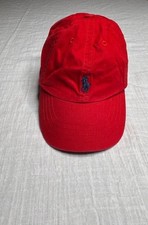 Polo Ralph Lauren Hat Cap Baby Toddler 9-24 Months Red Big Pony Preppy