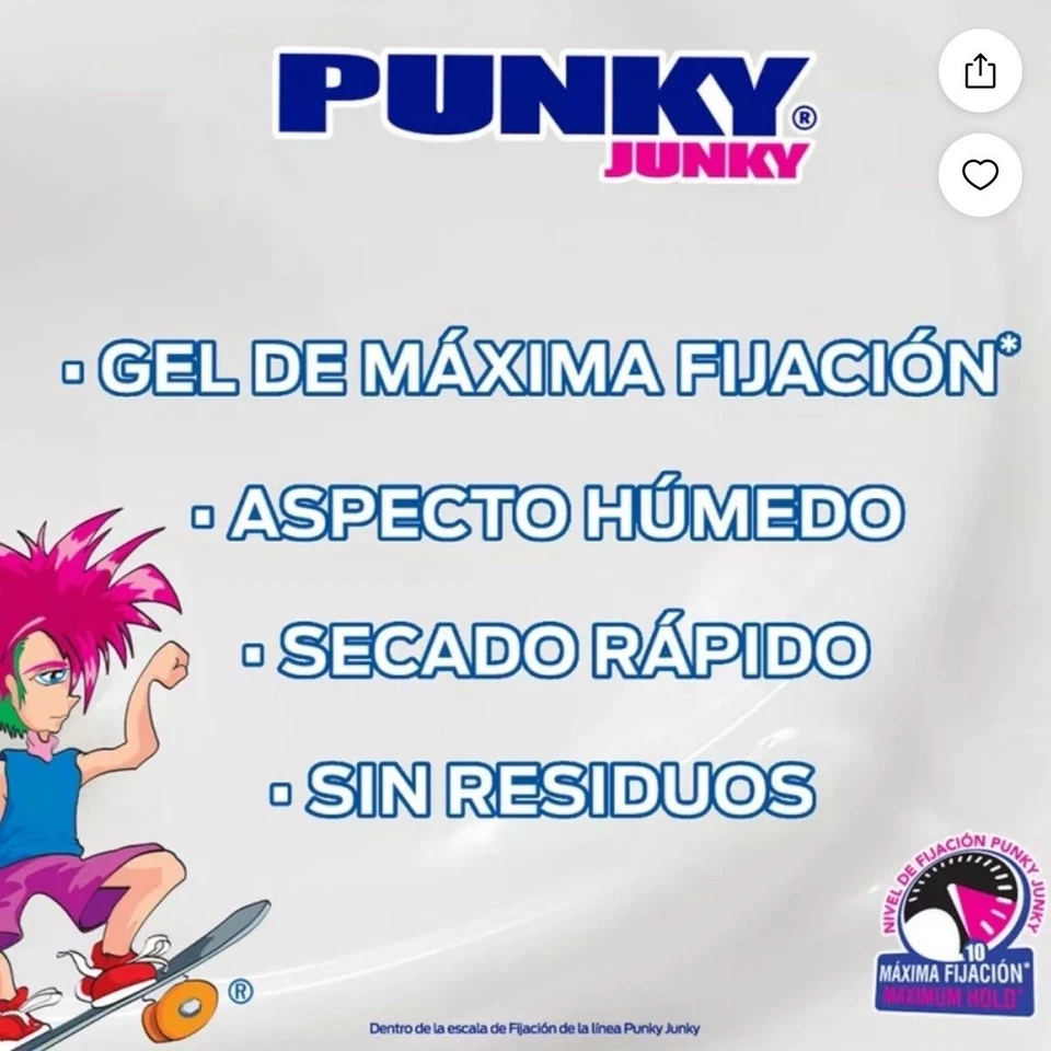 PACK de 3 Gel Cremoso Punky Junky Max Hold Wet Estilo 500 g Foto 2 de 2
