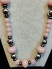 Trifari Beautiful Vintage Pink And Silver Tone Beaded Necklace — photo 10