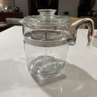 VTG Pyrex Glass Percolator 9 Cup Flameware  Coffee Pot Complete
