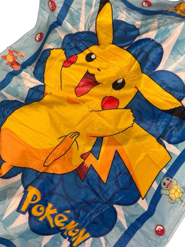 Linda manta polar suave Pokemon Pikachu oficina almuerzo portátil 50x60 pulgadas Foto 3 de 3