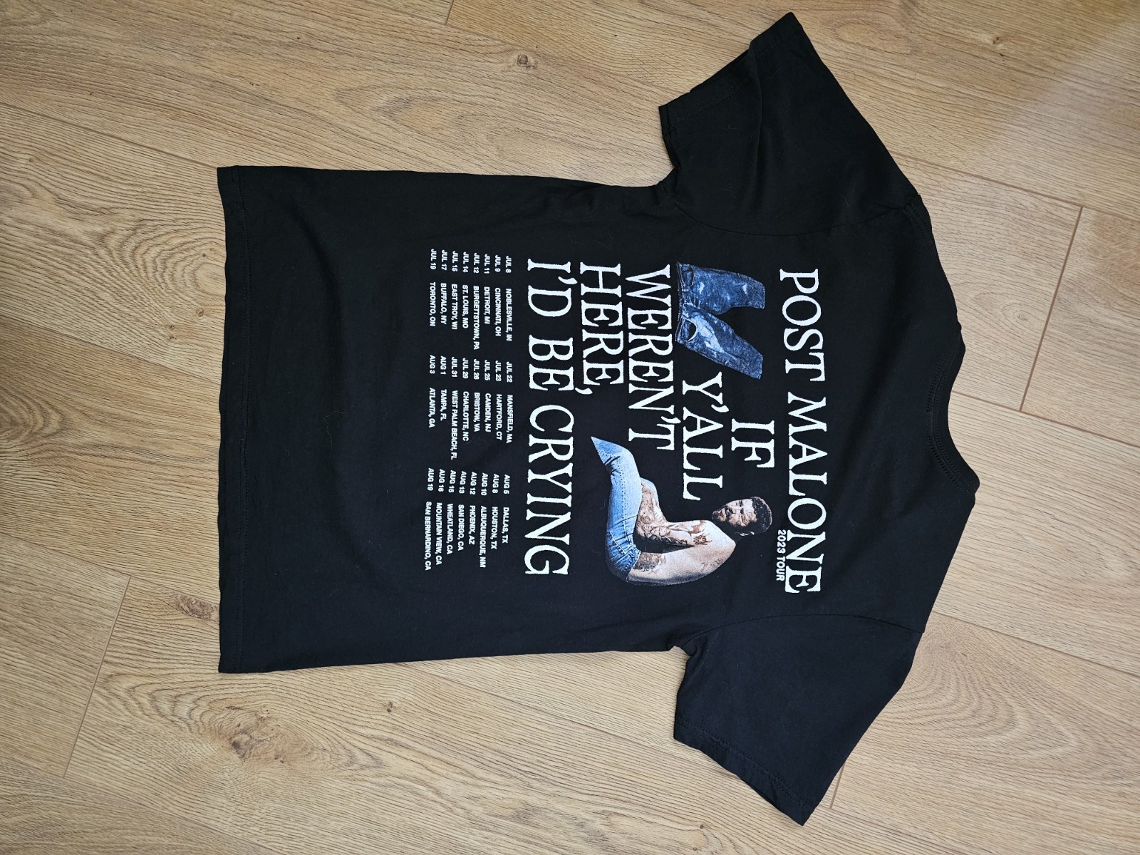 Post Malone Tour T-Shirt Black Size Small 2023 Concert Band Merch Graphic Tee image 6