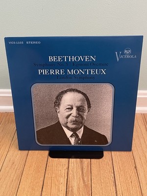 RCA Victrola Classics Reissue Beethoven Symphony No. 5 & Egmont, Monteux LSO NM