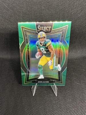 2024 Panini Select Concourse Josh Jacobs #73 Green Prizm  First On Print  /5