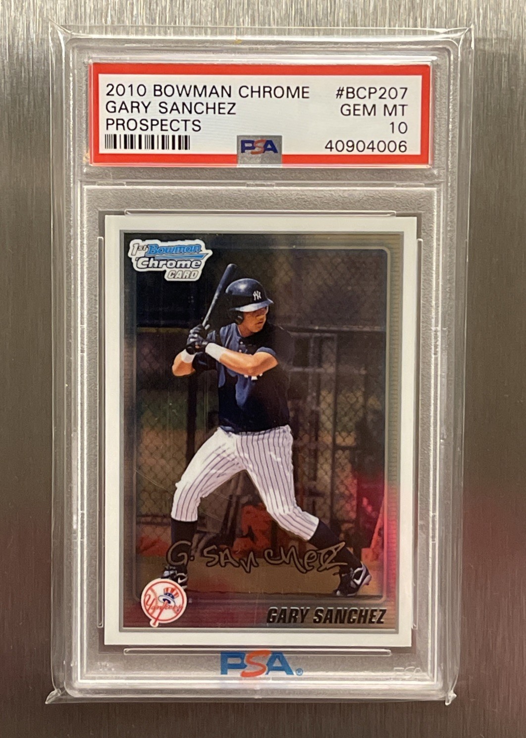 2010 Bowman Chrome #BCP207 - Prospects - Gary Sanchez - PSA 10