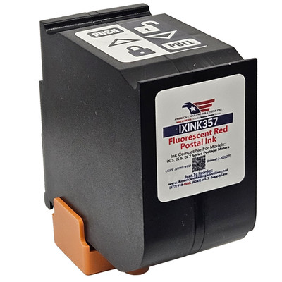 IXINK357 Red Ink Cartridge for Quadient iX-3, iX-5, iX-7, iX-7PRO Postage Meters