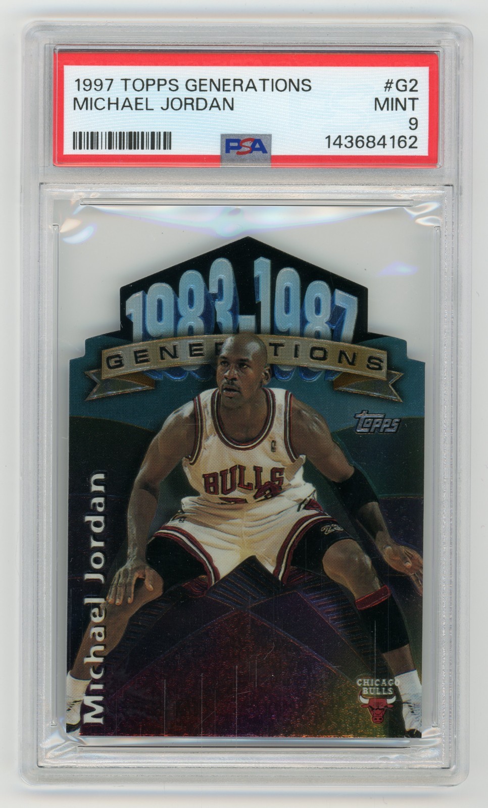 MICHAEL JORDAN 1997-98 Topps Generations Die Cut #G2 PSA 9 Insert Chicago Bulls
