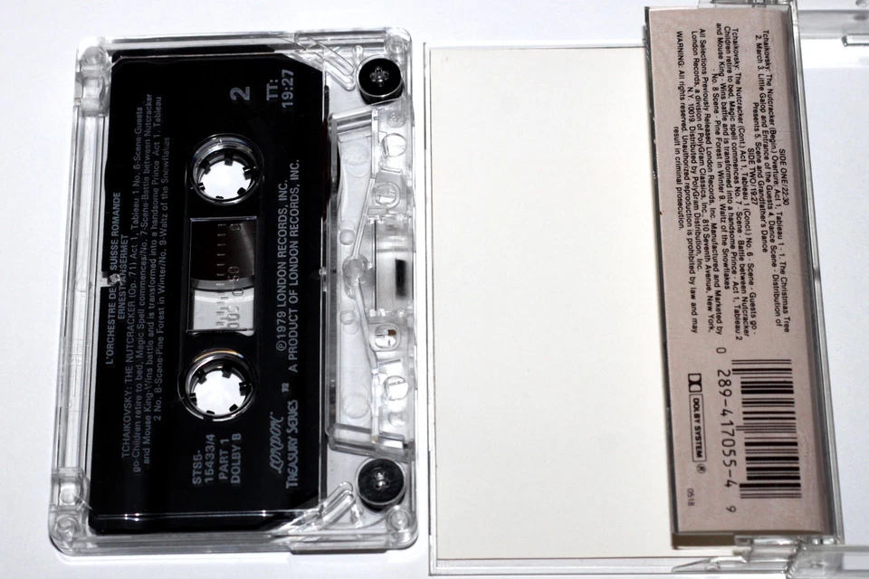 Tchaikovsky The Nutcracker Ernest Ansermet - Part 1 (Cassette Tape 1979) TESTED - Image 4 of 4