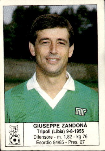 Figurina Calciatori Edis 1985/86 # 20 Giuseppe Zandon� Avellino