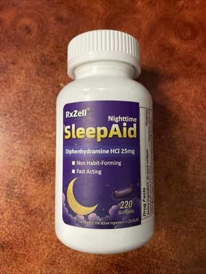 Sleep Aid, Diphenhydramine 50mg, Easy-to-Swallow 220 Softgels