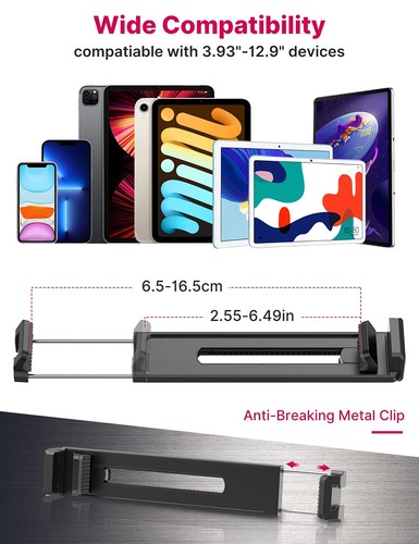 iPad Phone Tripod Mount Adapter with Cold Shoe, Universal Smartphone Tablet H... - Picture 4 of 7