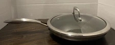 HEXCLAD 10" Frying Pan Hybrid Stainless Steel Non-Stick Fry Pan with Lid (H2)