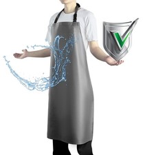 Rubber Vinyl Waterproof Apron Adjustable Bib Heavy Duty Dishwasher Cooking Garde