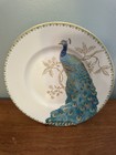 222 Fifth Plates Set Of 3 Peacock Plates