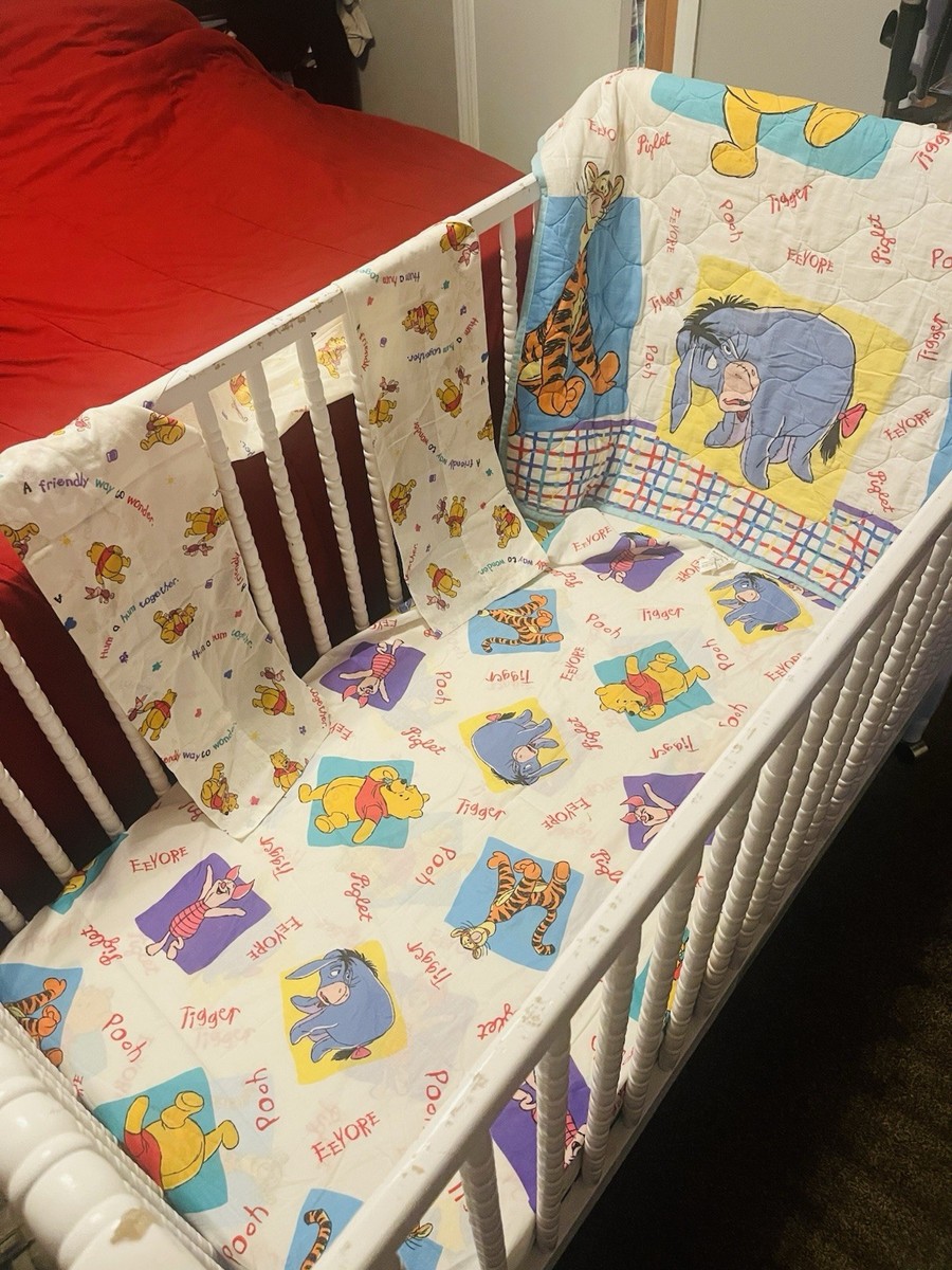 RARE Vintage 1996 Winnie-the-Pooh Piece Toddler/Crib Bedding Set
