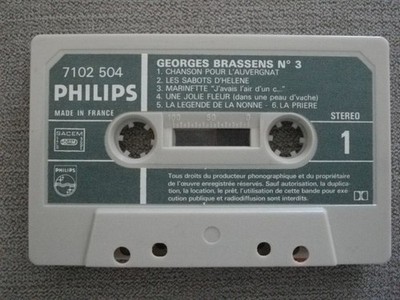 Georges Brassens 3 - Lied für die Auvergnat - Kassette