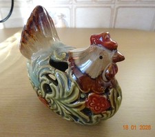 Photophore belle poule en céramique pour décoration