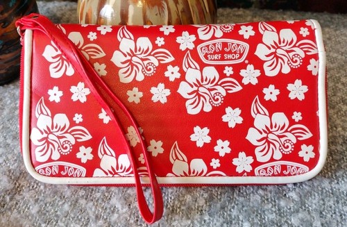 Ron Jon Surf Shop Geldbörse rot Kalbsleder - Bild 12 von 12