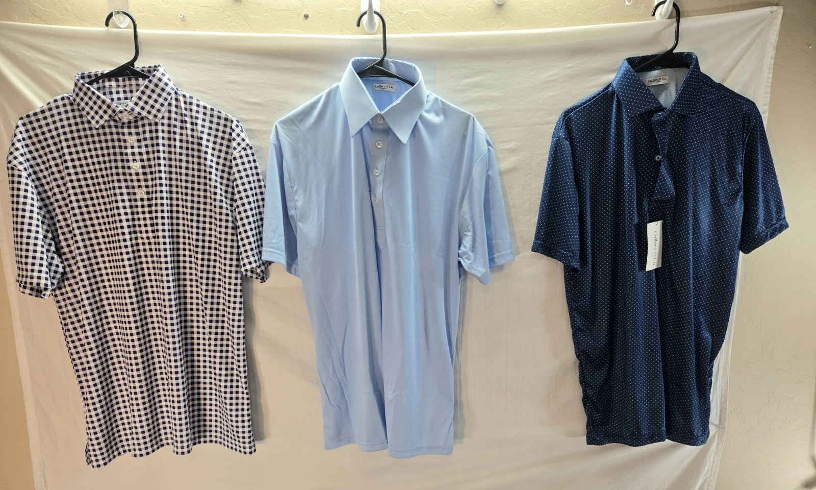 Lot of 3 Collars and Co Men's Size Large Polo Dress Shirts New with Tags & NWOT