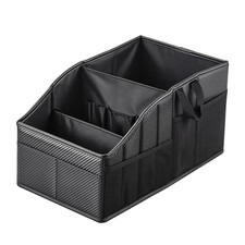 WHHMK Sturdy Leather Car Storage Support Up to 33 LB,Carbon Fiber Texture