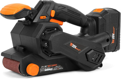 20418 20V Max Cordless Belt Sander, Variable Speed, Handheld and Portable with 4