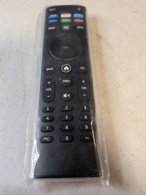 Vizio Remote (XRT140) with Vudu/Netflix/Prime/Disney/Hulu/Redbox Keys - Black