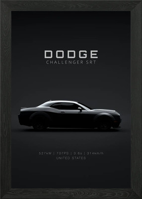 2018 Dodge Challenger SRT Gerahmtes Wandbild Poster Leinwanddruck Bild