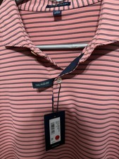 PETER MILLAR Crown Crafted Bridge Performance Jersey Polo Pink Crepe Size XL