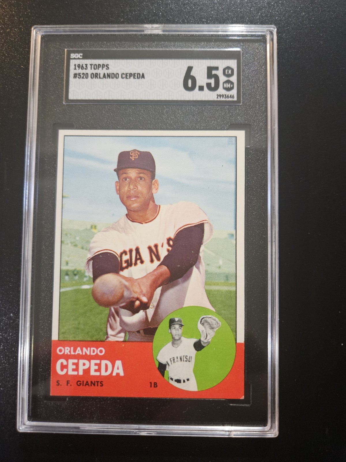 1963 Topps # 520 Orlando Cepeda SGC 6.5 Ex-Mt +++