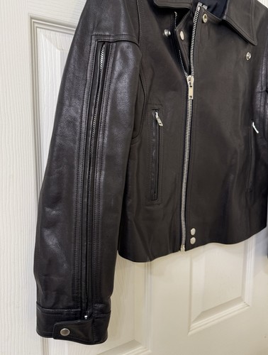 Rick Owens Tecuatl Dracubiker Leather Motorcycle Jacket Sz 42 Designer Edgy Punk - Picture 13 of 24