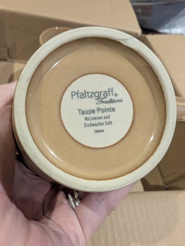 Platzgraff (4) Taupe Point Coffee Tea Mugs Stoneware Cups Set Of Four - Picture 2 of 2