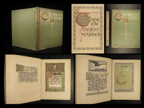 1910 FOLIO Rime of the Ancient Mariner Samuel Coleridge Illuminated Pogany ART