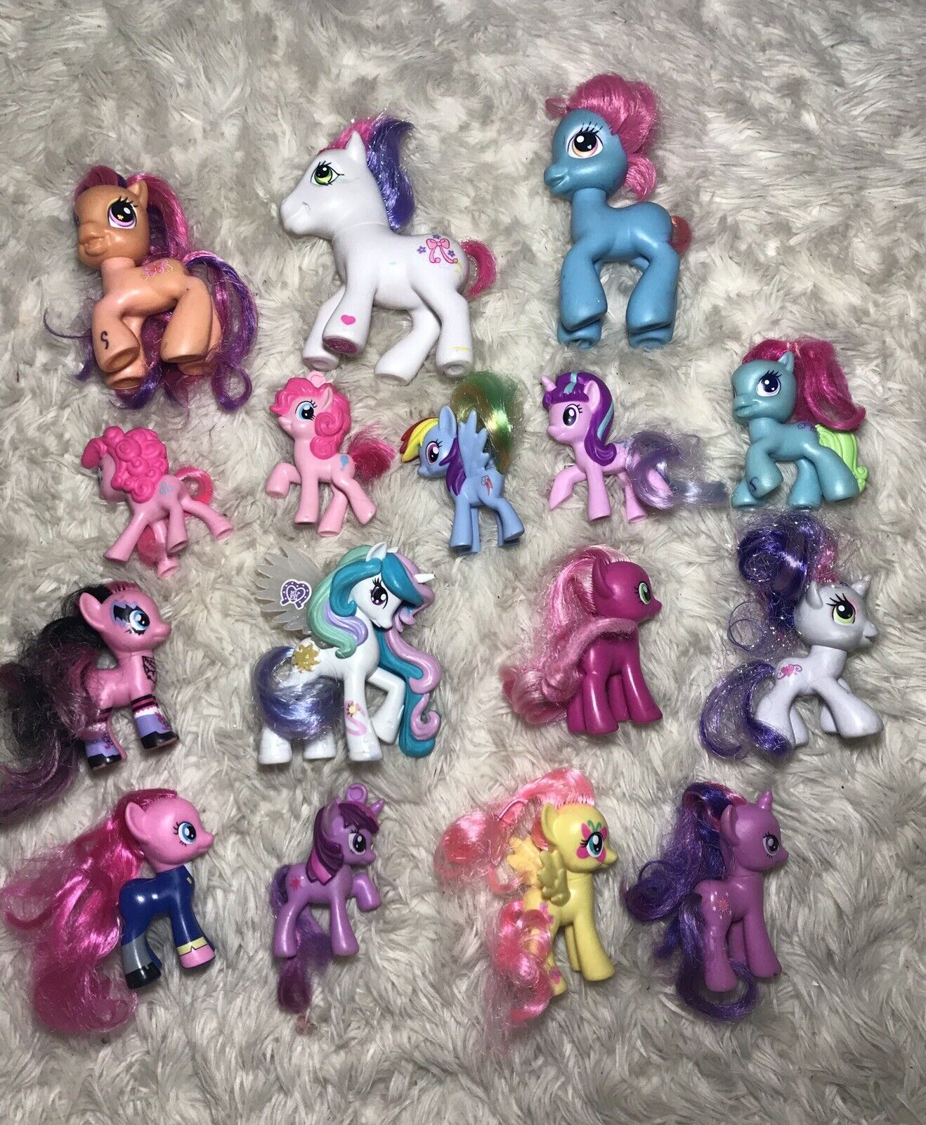 My Little Pony Figurines Mixed Lot of 20+ Various Sizes MLP Brushable read  desc.